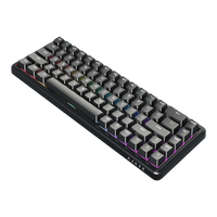 Mechanical keyboard with RGB lighting on a white background